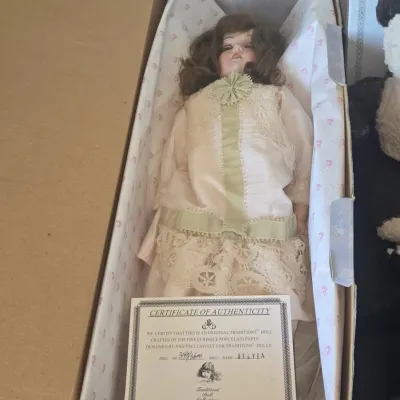 Sale Photo Thumbnail #86: Traditions doll collection sylvia porcelain doll