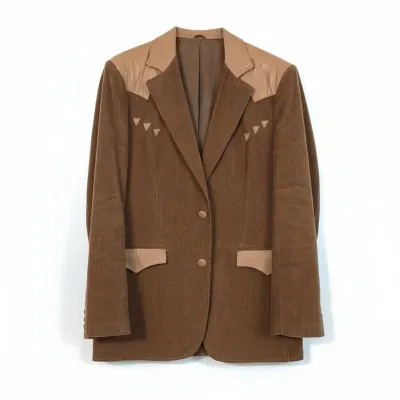 Sale Photo Thumbnail #424: Vintage pioneer wear corduroy and leather western sport coat
