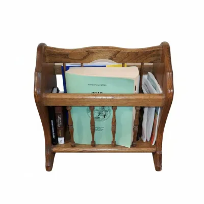Sale Photo Thumbnail #411: Traditional spindle back oak magazine rack