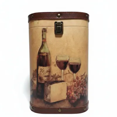 Sale Photo Thumbnail #87: Tri coastal design vintage wine bottle carrying case