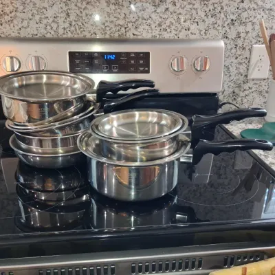 Sale Photo Thumbnail #302: Kitchen craft west bend waterless stainless steel cookware set