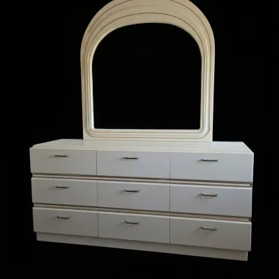 Sale Photo Thumbnail #467: Post modern arched mirror dresser set