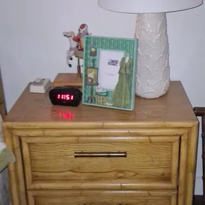 Sale Photo Thumbnail #460: Lea furniture faux bamboo nightstand