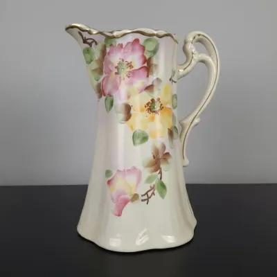 Sale Photo Thumbnail #237: Royal rudolstadt porcelain floral pitcher