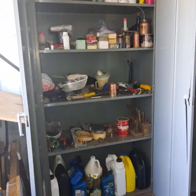 Sale Photo Thumbnail #554: Heavy duty steel storage cabinet