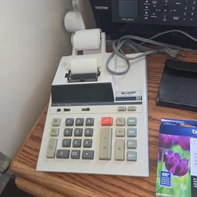 Sale Photo Thumbnail #79: Sharp el s printing calculator