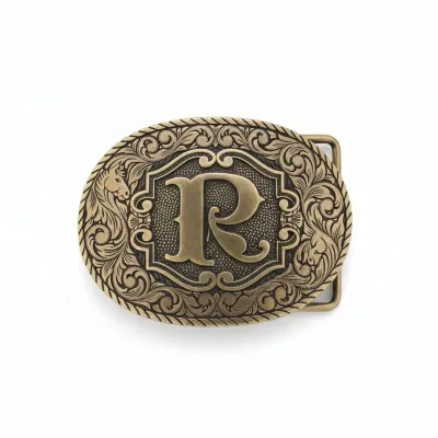 Sale Photo Thumbnail #98: Vintage montana silversmiths initial r belt buckle