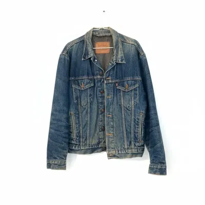 Sale Photo Thumbnail #422: Vintage levi s blanket lined denim jacket
