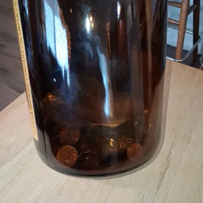 Sale Photo Thumbnail #101: Vintage olympia gold beer bottle coin bank fourth image