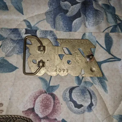 Sale Photo Thumbnail #81: Tequila sauza solid brass belt buckle second image