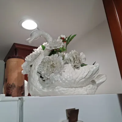 Sale Photo Thumbnail #164: Vintage italian porcelain swan planter or cachepot