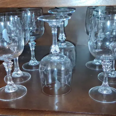 Sale Photo Thumbnail #291: Fostoria willowmere etched stemware