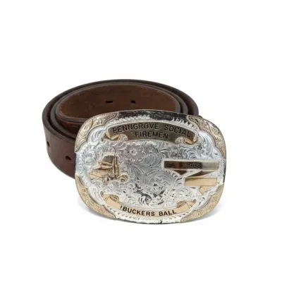 Sale Photo Thumbnail #229: Penngrove social firemen truckers ball belt buckle