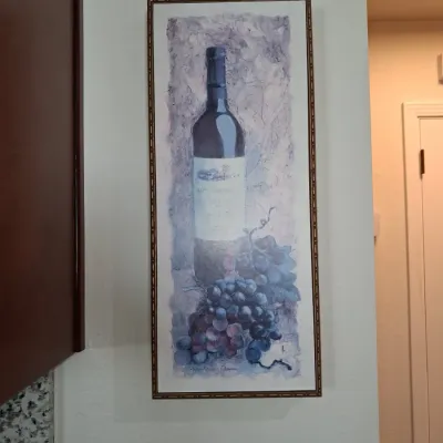 Sale Photo Thumbnail #119: C winterle olson still life wine and grapes framed print