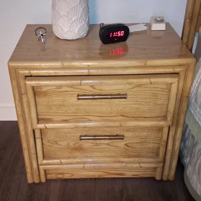 Sale Photo Thumbnail #459: Lea furniture faux bamboo nightstand b