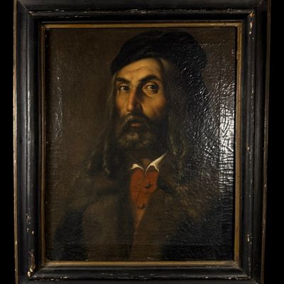 Sale Photo Thumbnail #207: Framed Portrait Oil Painting