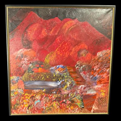 Sale Photo Thumbnail #47: A. Benediksson Icelandic, mid-20th century, Red