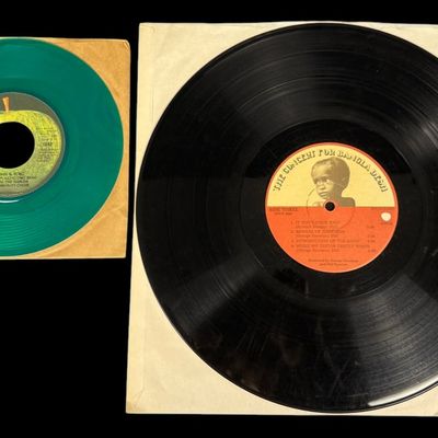 Sale Photo Thumbnail #197: John Lennon/Yoko Ono Green Vinyl Single + Concert