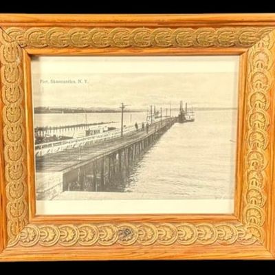 Sale Photo Thumbnail #12: Pier, Skaneateles, N.Y. Framed Vintage Photograph
