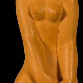 Sale Photo Thumbnail #122: Modernist Kneeling Female Sculpture