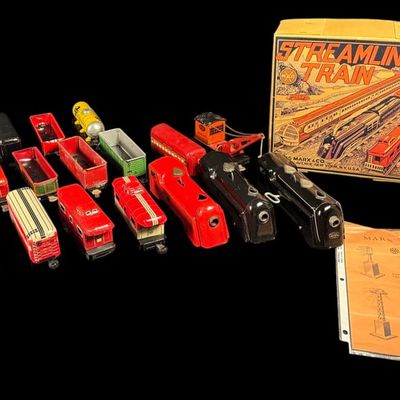Sale Photo Thumbnail #253: Louis Marx Streamline Train Set and Other Vintage
