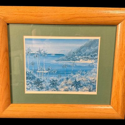 Sale Photo Thumbnail #25: Theo Carey Signed Tropical Bay Print