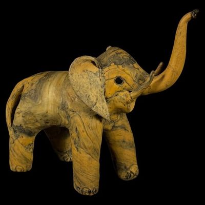 Sale Photo Thumbnail #119: Hand-Carved Elephant Sculpture