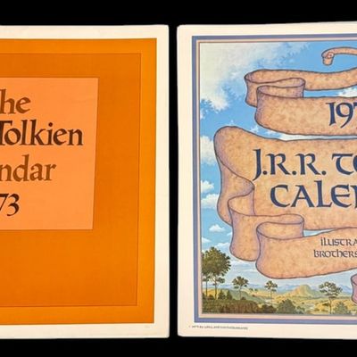 Sale Photo Thumbnail #195: Vintage J.R.R. Tolkien Calendar Pair - 1973