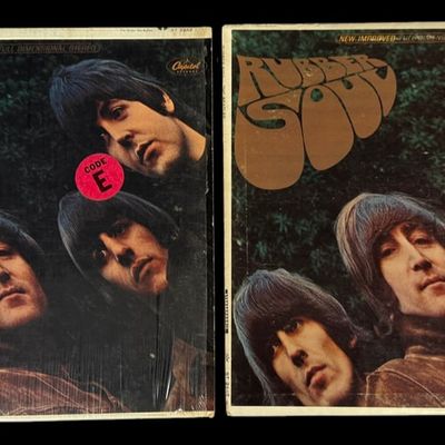 Sale Photo Thumbnail #194: The Beatles Rubber Soul LP Pair - Capitol ST 2442