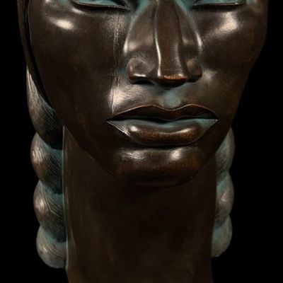 Sale Photo Thumbnail #134: M. Saravia Z. Bolivian, Carved Hardwood Bust