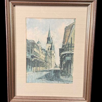 Sale Photo Thumbnail #20: Signed New Orleans French Quarter Street Scene by