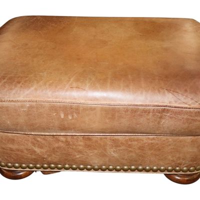 Sale Photo Thumbnail #326: Vintage Hancock and Moore leather ottoman