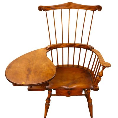 Sale Photo Thumbnail #33: DR Dimes Windsor comb back double drawer desk chair