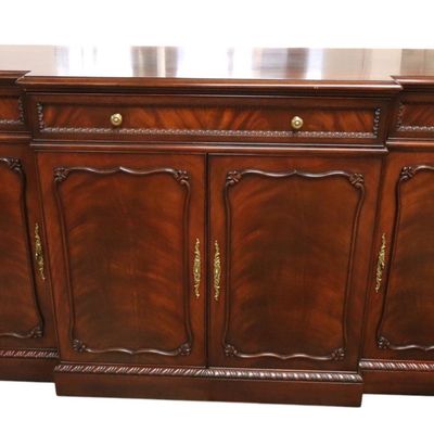 Sale Photo Thumbnail #29: Henkel Harris burl mahogany 4 door 3 drawer buffet