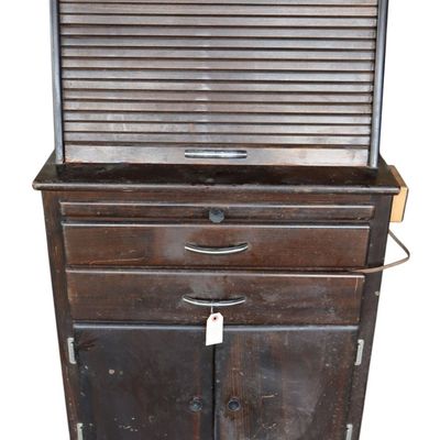 Sale Photo Thumbnail #76: Antique Otologist Cabinet with Lenses & Accessories