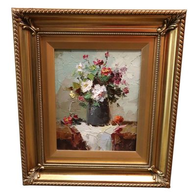 Sale Photo Thumbnail #125: H.Gailey Original Roses Still Life Oil Painting