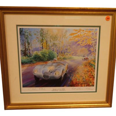 Sale Photo Thumbnail #211: John Fitch Signed Jaguar C Seneca Cup Racing Print