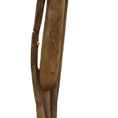 Sale Photo Thumbnail #255: African Dogon Janus Faced Carved Wood Tribal Figure