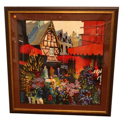 Sale Photo Thumbnail #181: Claude Fauchere Signed Serigraph Symphony of Flowers