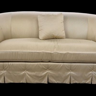 Sale Photo Thumbnail #344: Custom designer upholstered arch back sofa