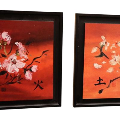 Sale Photo Thumbnail #143: Asian decorative fire and earth Asian plaques