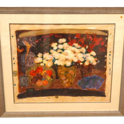 Sale Photo Thumbnail #154: Signed Ltd Ed AP "Red and White Flowers" Print