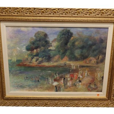Sale Photo Thumbnail #118: Renoir Beach at Pornic Framed Giclee Print Art