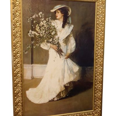 Sale Photo Thumbnail #166: Sir John Lavery Spring Framed Canvas Giclee Print