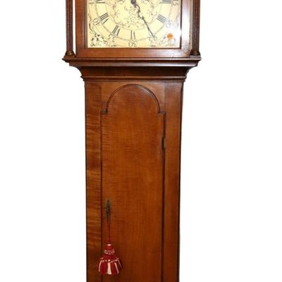 Sale Photo Thumbnail #101: Thos. Jackson Preston Tiger Maple Clock Replica