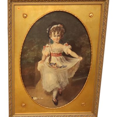 Sale Photo Thumbnail #200: Antique Miss Murray Thomas Lawrence Portrait Frame