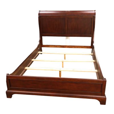 Sale Photo Thumbnail #54: Hoa Binh Co. Queen Mahogany Sleigh Bed 52"h