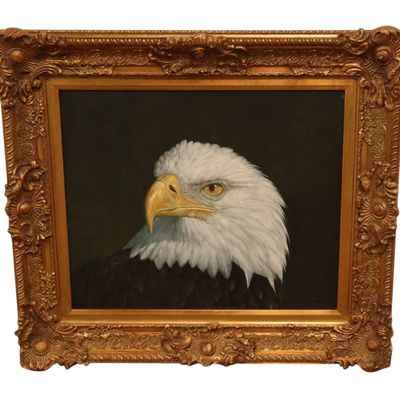 Sale Photo Thumbnail #170: Eagle Bust Framed Canvas Giclee Print S Hearn