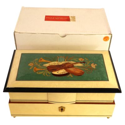 Sale Photo Thumbnail #248: Vintage 1974 Reuge Italian Inlay Music Box Handel