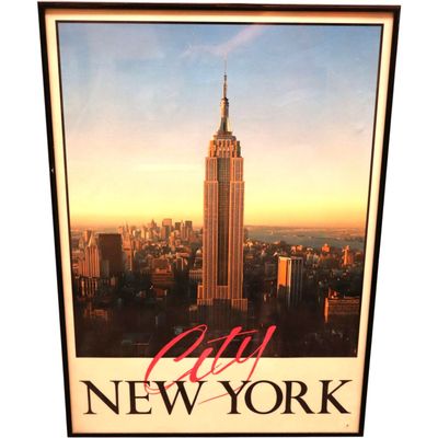 Sale Photo Thumbnail #147: Vtg. New York Empire State Building Framed Poster